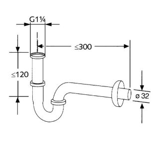 Сифон для раковины Kludi хром 1026505-00